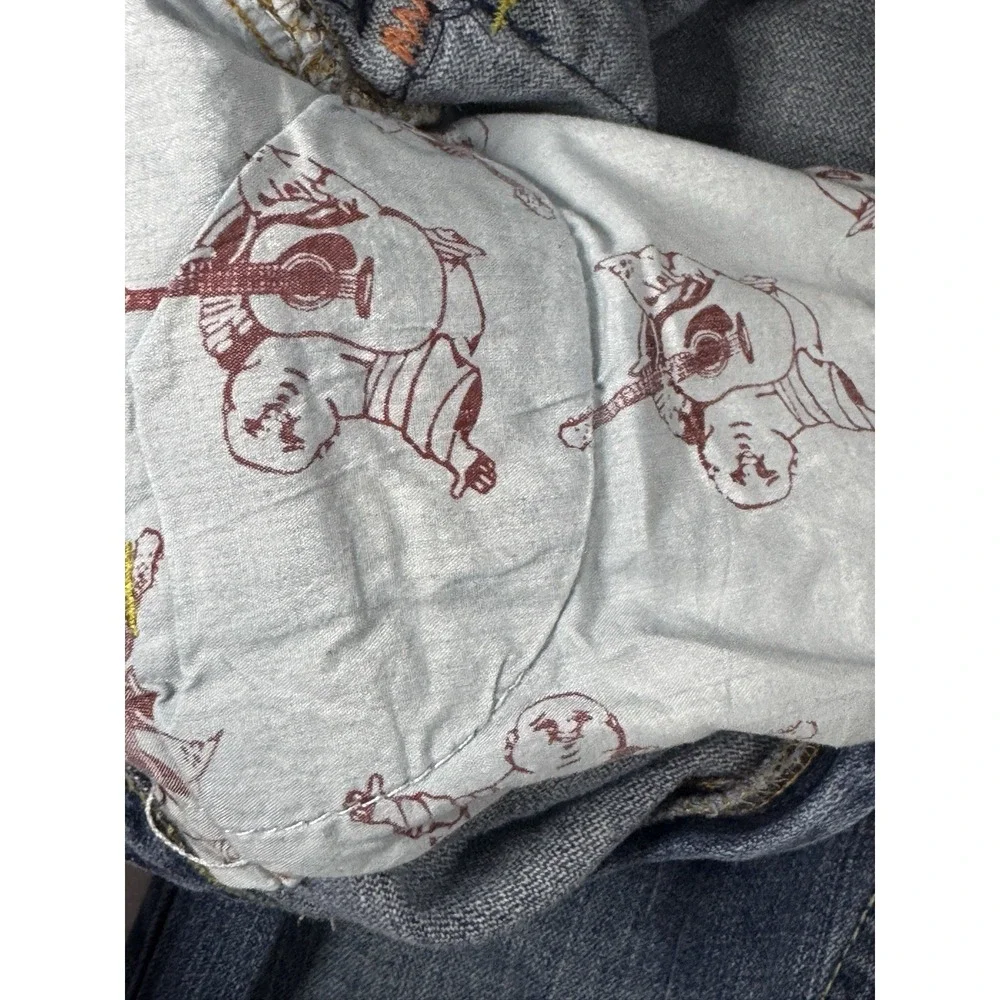 Y2K True Religion Joey SuperT Woman's 30/33 Jean Distressed/Missing Back Buttons